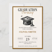 Elegant Graduation Ceremony Invitation Einladung (Vorderseite)