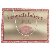 Elegant Graduation Class of 2023 Congratulations Große Geschenktüte (Rückseite)