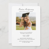 Elegant Graduation Invitation with Photo Einladung (Rückseite)
