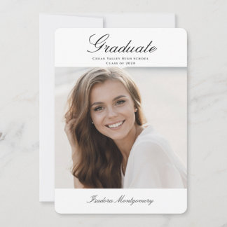 Elegant Graduation Invitation with Photo Einladung