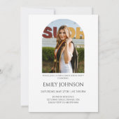 Elegant Graduation modern Einladung (Rückseite)