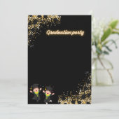 Elegant Graduation Party Invitation Einladung (Stehend Vorderseite)