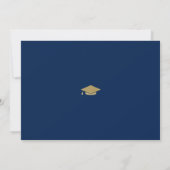Elegant Graduation Party Navy Blue Einladung (Rückseite)