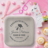 Elegant Graduation Party Sweet Personalisiert Name Pappteller (Party)