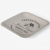 Elegant Graduation Party Sweet Personalisiert Name Pappteller (Gewinkelt)