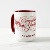 Elegant Graduation Script Design with Custom Year Tasse (Vorderseite Links)