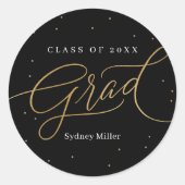 Elegant Graduation Sticker (Vorderseite)