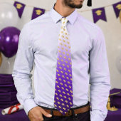 Elegant Graduation Tie Gold Mortarboard Pattern Krawatte