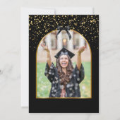 Elegant Graduation with Photo Invitation Einladung (Rückseite)