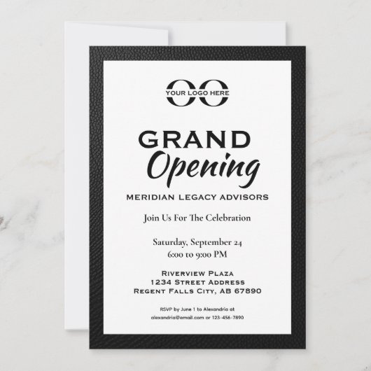 Elegant Grand Opening Einladung (Vorderseite)