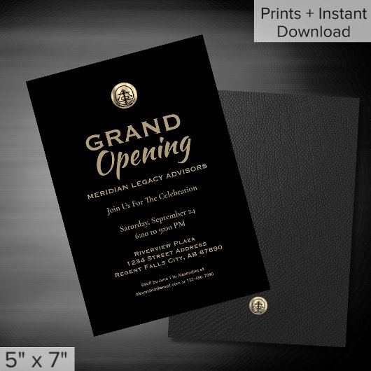 Elegant Grand Opening Einladung