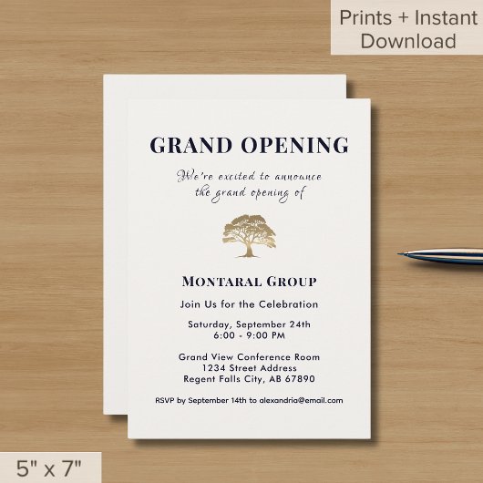 Elegant Grand Opening Einladung
