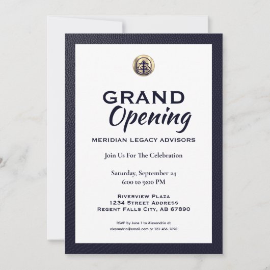 Elegant Grand Opening Einladung (Vorderseite)