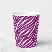 Elegant Graphic Classy Zebra Lila Bold Burgundy Pappbecher (Rückseite)