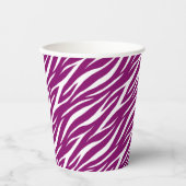Elegant Graphic Classy Zebra Lila Bold Burgundy Pappbecher (Vorderseite)
