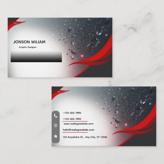 Elegant Graphic Designer Business Card | Custom Visitenkarte (Vorne/Hinten)