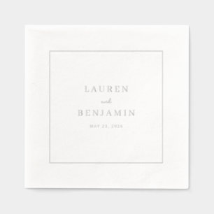 Elegant Grau Geometrisch Servietten Mit Folie