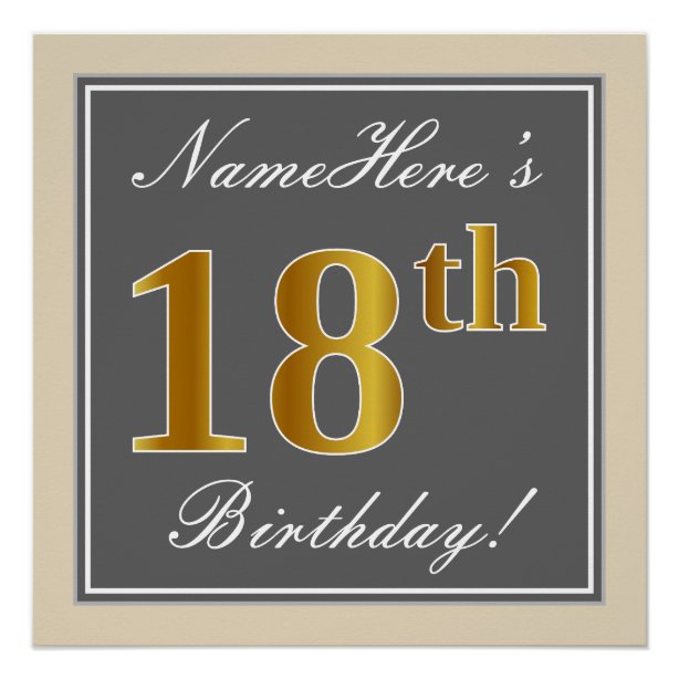 18 Geburtstag Poster Zazzle.de