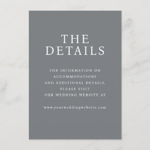 Elegant Grau Minimalistische Typografie Begleitkarte