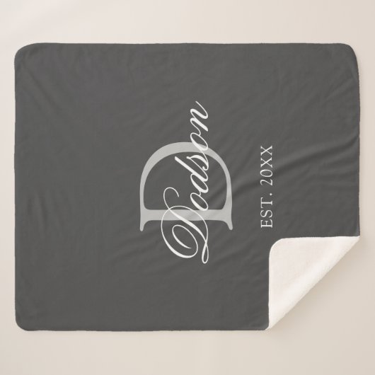 Elegant, grau, neu verheiratet sherpadecke (Vorderseite (Horizontal))