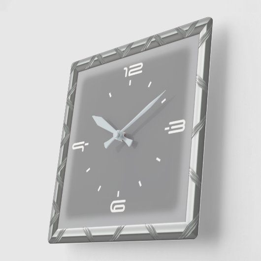 Elegant grau quadratische wanduhr (Winkel)