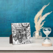 Elegant, grau, schwarz, Aquarellblüte Fotoplatte (InSitu)