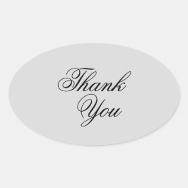 Elegant grau & schwarz danke Ihnen Aufkleber
