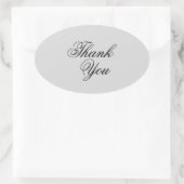 Elegant grau & schwarz danke Ihnen Aufkleber (Tasche)