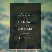 Elegant, grau-transparent, minimalistisch, Hochzei Acrylschild (Neutral)