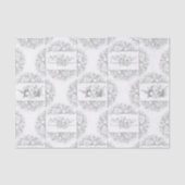 Elegant, grau und weiß graviert seidenpapier (Vorderseite)