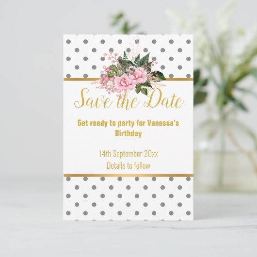 ELEGANT GRAU WEISS SCHWARZER SPOT-REAKTION RSVP-KA RSVP KARTE (Stehend Vorderseite)