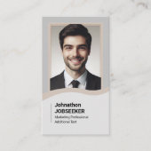 Elegant Graue klassische Jobsuche Minimaler Schlic Visitenkarte (Vorderseite)