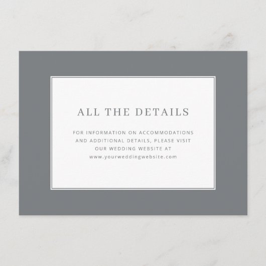 Elegant Graue Typografie Begleitkarte (Vorderseite)