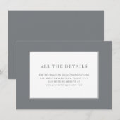Elegant Graue Typografie Begleitkarte (Vorne/Hinten)