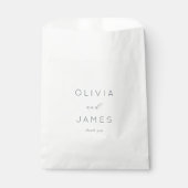 Elegant Graue Typografische Dankbarkeit Geschenktütchen (Vorderseite)
