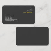 Elegant Graugelb Beruflich Moderne Visitenkarte (Vorne/Hinten)