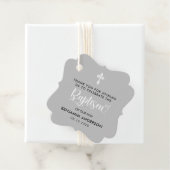 Elegant Gray Boy Taufe Vielen Dank Geschenkanhänger (Beispiel)