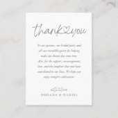 Elegant Gray Calligraphy Heart Wedding Platzkarte (Vorderseite)