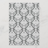 Elegant Gray Calligraphy Script Wedding Menükarte (Rückseite)