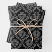 Elegant Gray Damask Geschenkpapier Set (Beispiel)