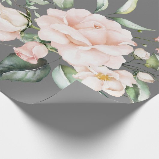 Elegant Gray Eukalyptus Greenerity Wedding Geschenkpapier (Ecke)