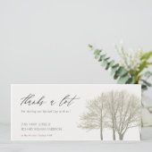 ELEGANT GRAY GOLD FALL AUTUMN TREIBEN DANK EINLADUNG (Stehend Vorderseite)