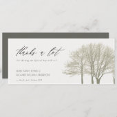 ELEGANT GRAY GOLD FALL AUTUMN TREIBEN DANK EINLADUNG (Vorne/Hinten)