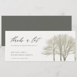 ELEGANT GRAY GOLD FALL AUTUMN TREIBEN DANK EINLADUNG