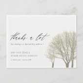 ELEGANT GRAY GOLD FALL AUTUMN TREIBEN DANK POSTKARTE (Vorderseite)