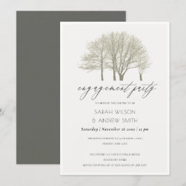 ELEGANT GRAY GOLD FALL AUTUMN VERLOBUNG CARD EINLADUNG