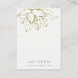 ELEGANT GRAY GOLD LOTUS EINFACHES NECKLACE DISPLAY VISITENKARTE