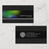 Elegant Gray Grunge Aurora Splendor CEO Startup Visitenkarte (Vorne/Hinten)