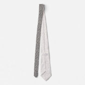 ELEGANT GRAY LEAF FOLIAGE PATTERN MONOGRAM INITIAL KRAWATTE (Rückseite)