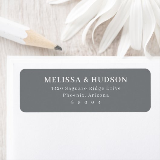 Elegant Gray Minimalist Address Card (Insitu)